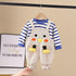 Baby cartoon suspenders two-piece suit